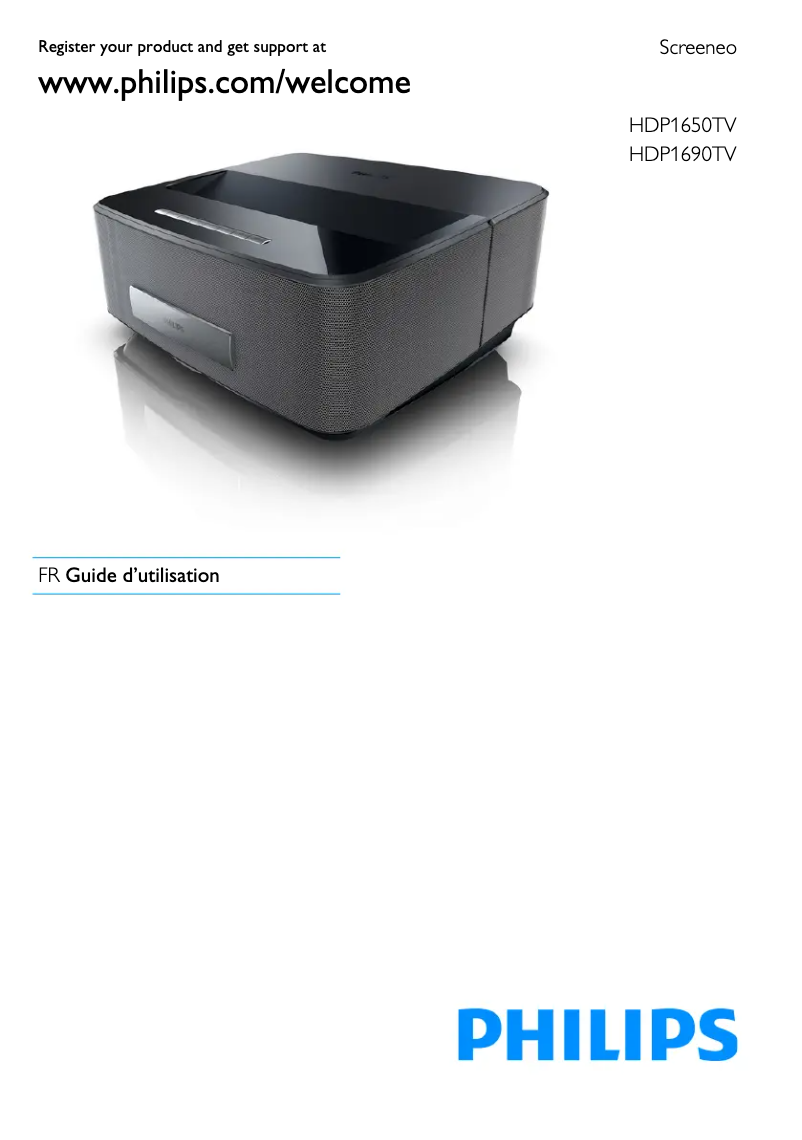 Page 1 de la notice Manuel utilisateur Philips HDP1650TV