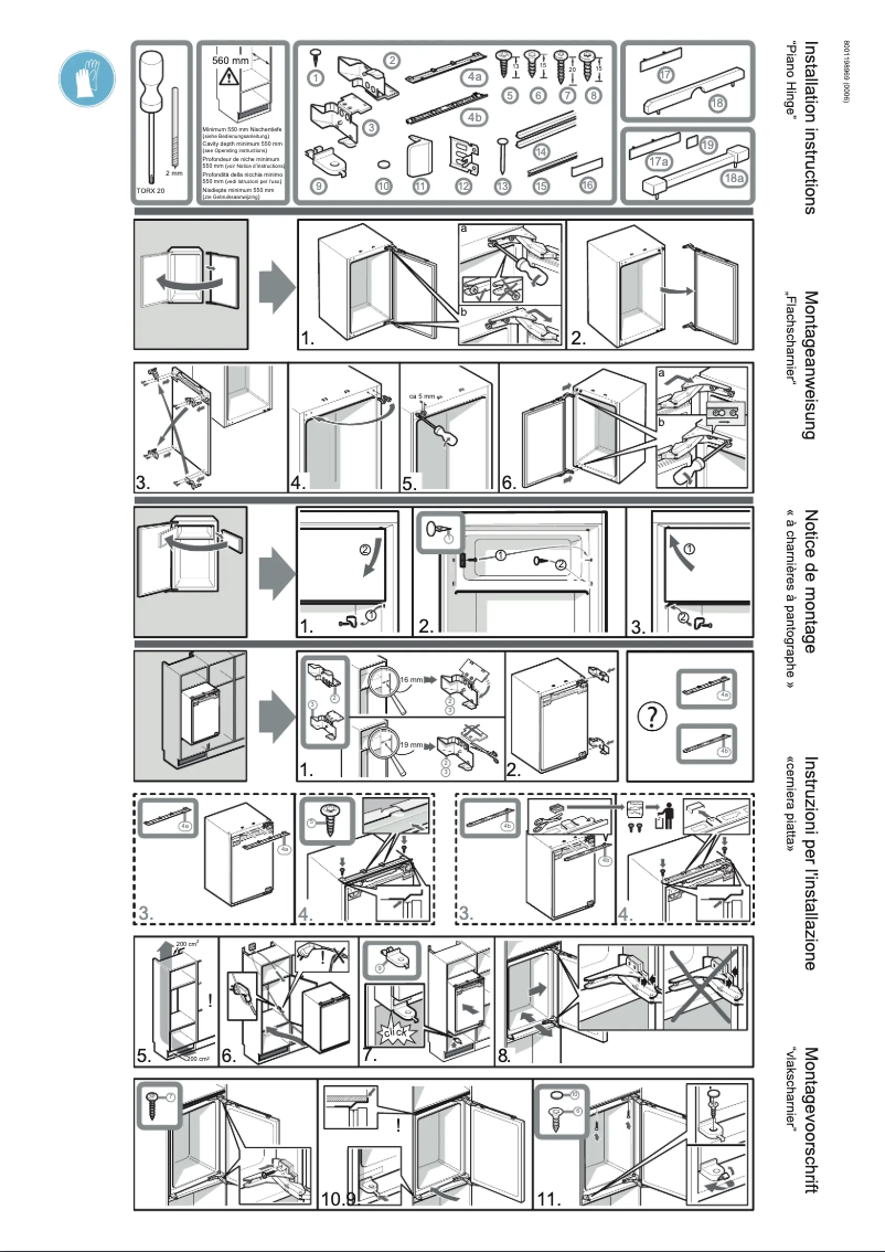 Page n°1 - Instructions / montage Neff K1536XFF0
