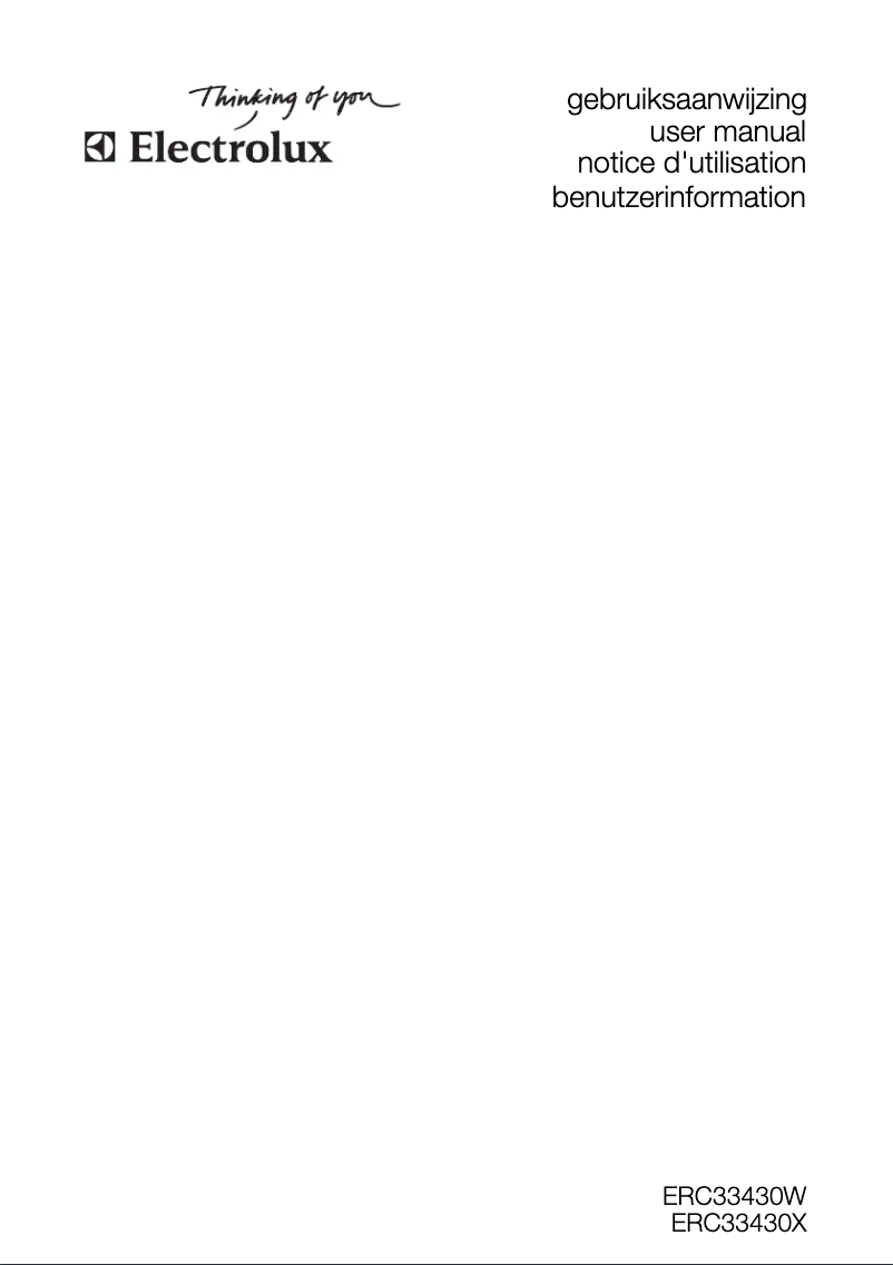 Image de la première page du manuel de l'appareil ERC33430W