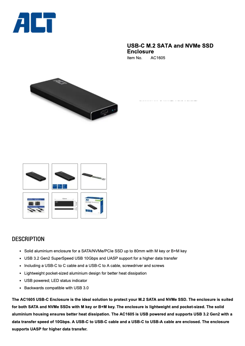 Image de la première page du manuel de l'appareil AC1605