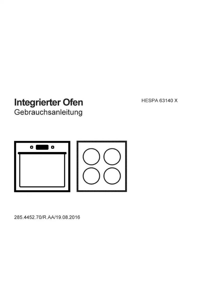 Page n°1 - Manuel utilisateur Elektra Bregenz HESPA 63140 X