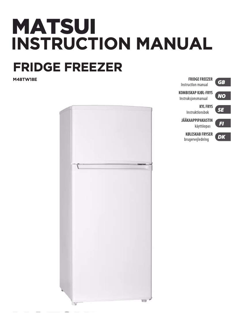 Page 1 de la notice Manuel utilisateur Matsui M48TW18E