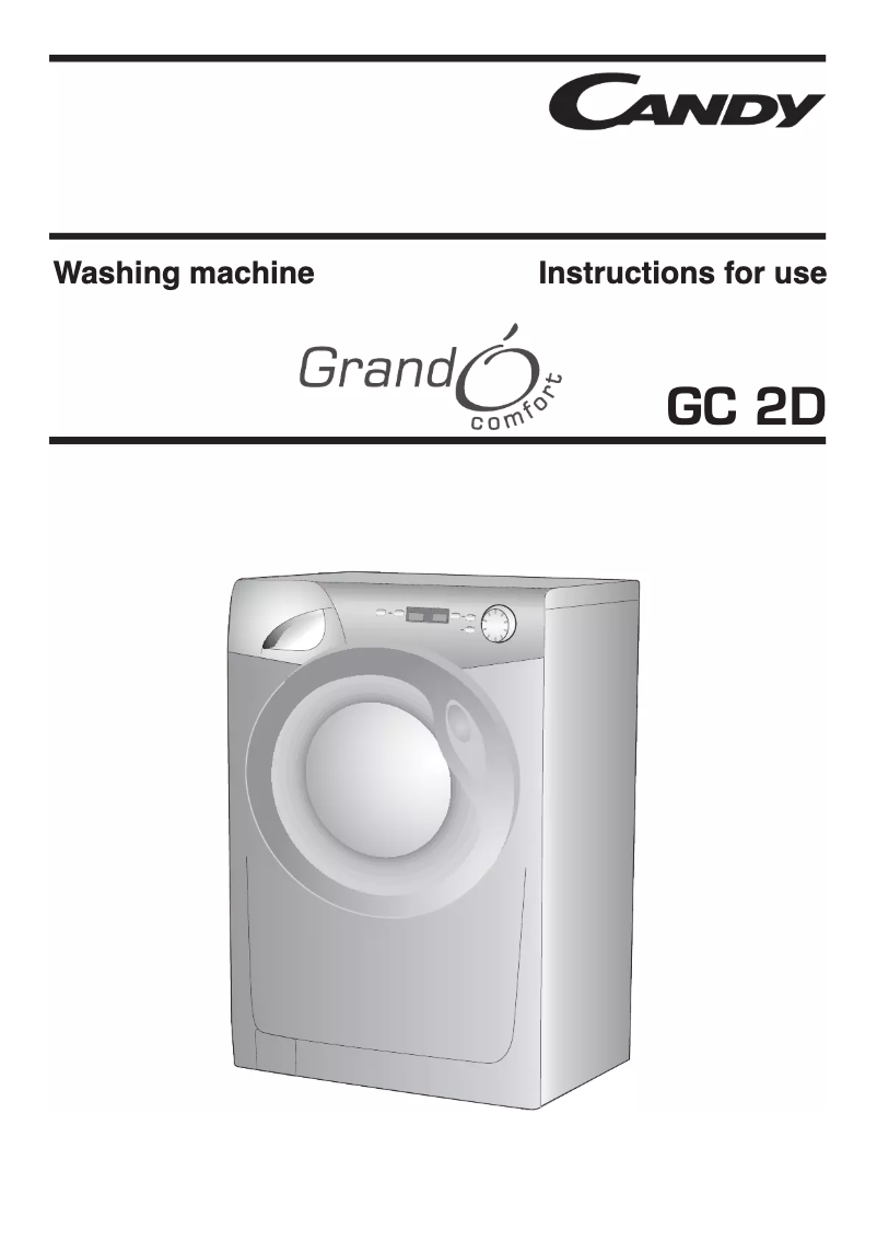Page n°1 - Manuel utilisateur Candy GC 1282D3-UK