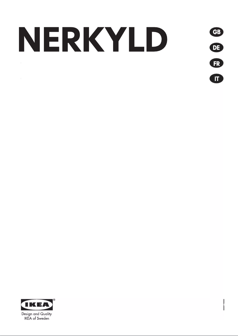 Page 1 de la notice Manuel utilisateur Ikea NERKYLD