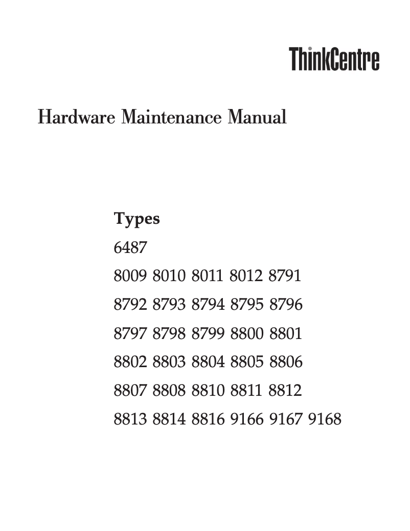 Page 1 de la notice Manuel utilisateur Lenovo ThinkCentre M55p