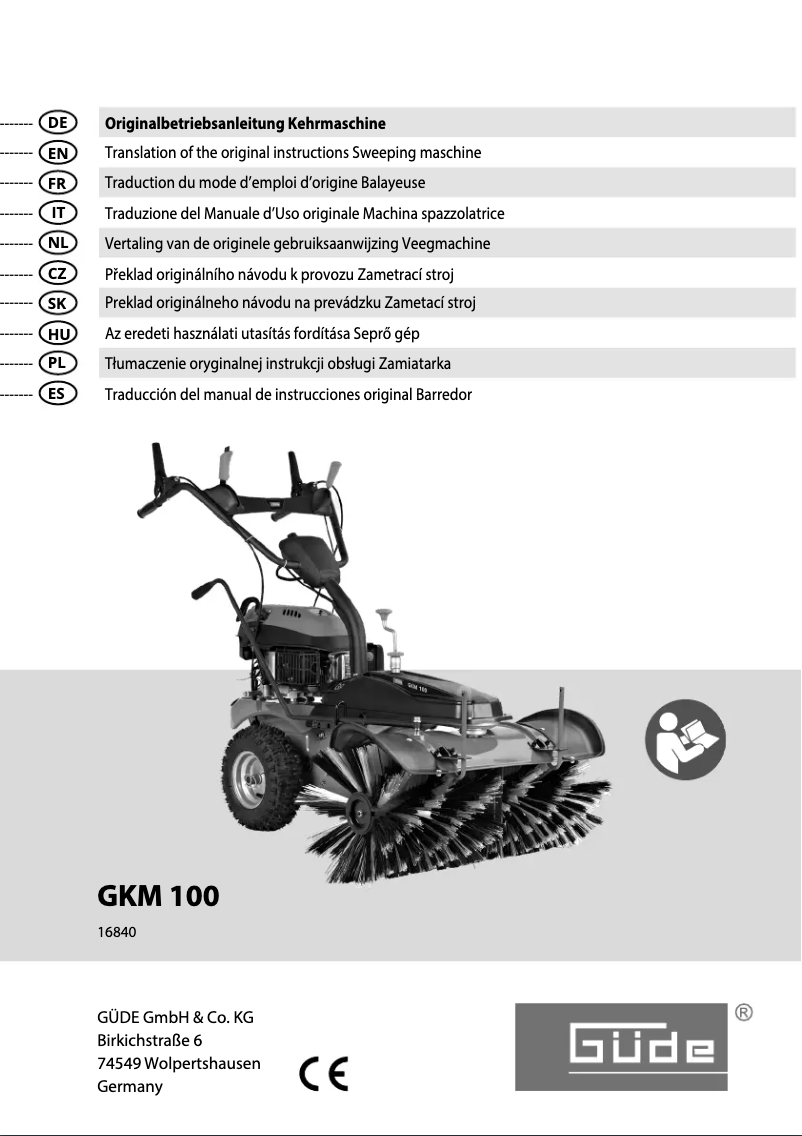 Page 1 de la notice Manuel utilisateur Güde GKM 100