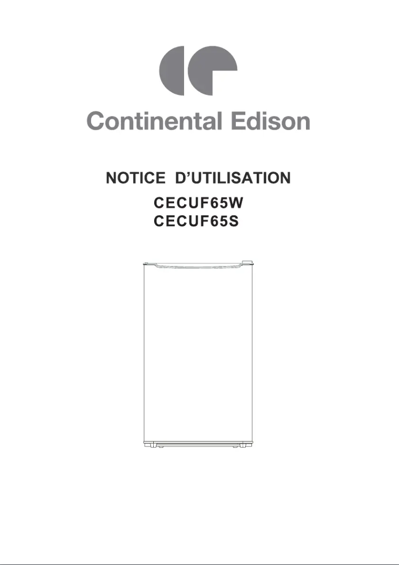 Page 1 de la notice Manuel utilisateur Continental Edison CECUF65S