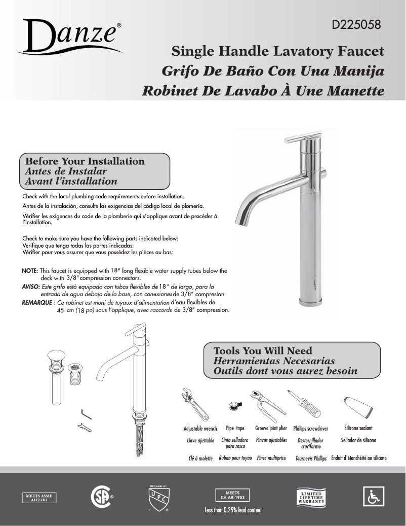 Image de la première page du manuel de l'appareil D225058