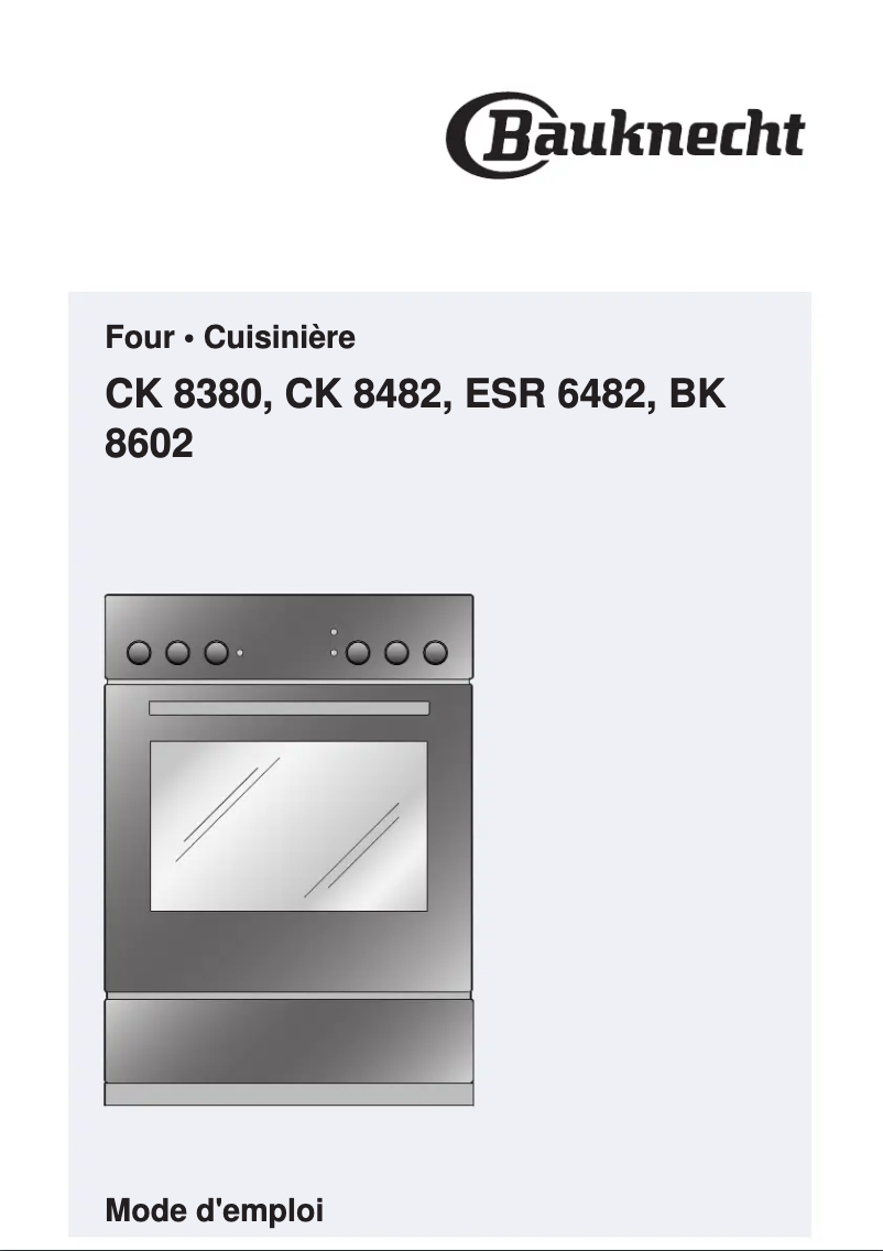 Image de la première page du manuel de l'appareil CK 8482