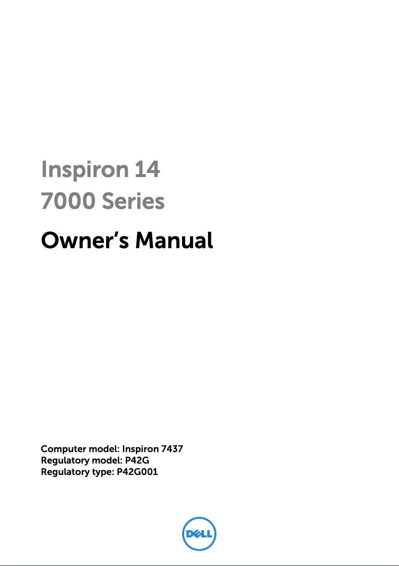 Image de la première page du manuel de l'appareil Inspiron 7437