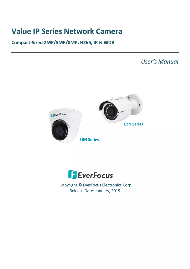 Page n°1 - Manuel utilisateur EverFocus EBN1540