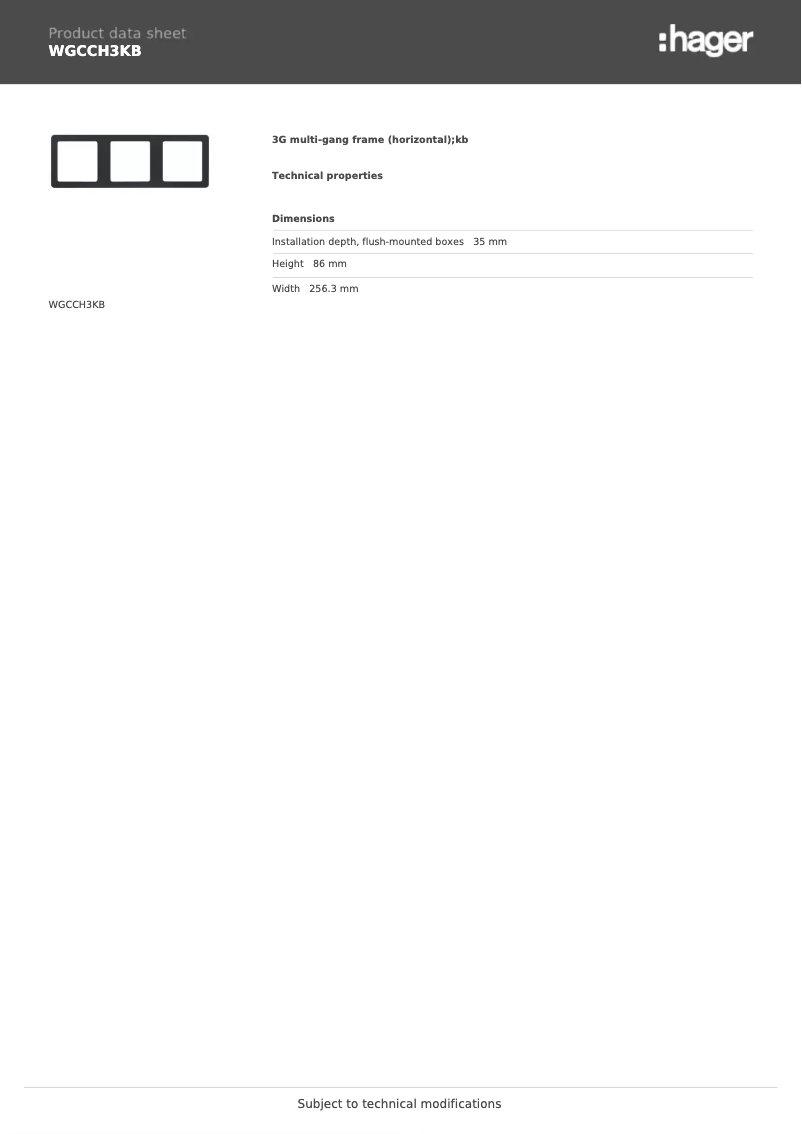 Image de la première page du manuel de l'appareil WGCCH3KB