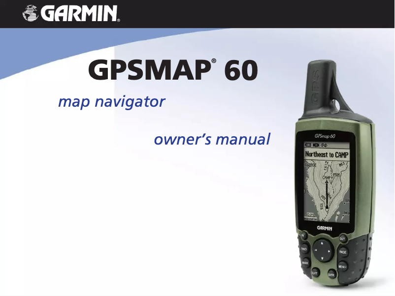 Page 1 de la notice Manuel utilisateur Garmin GPSmap 60
