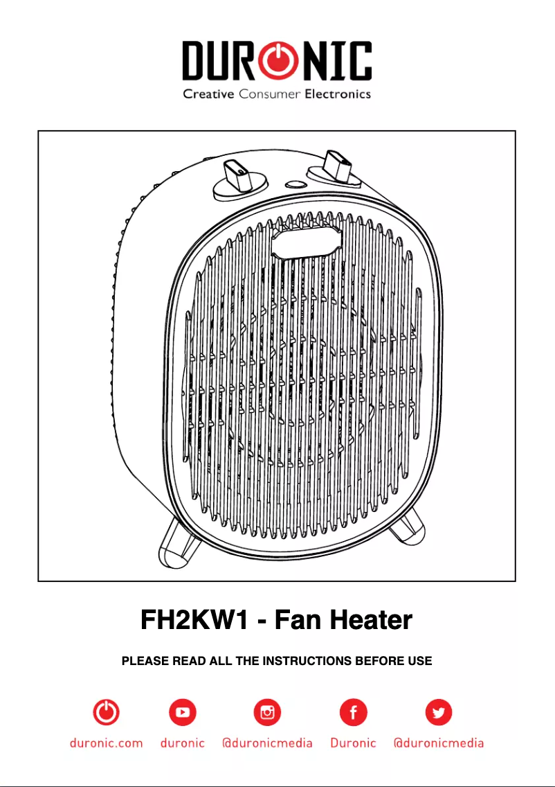 Page 1 de la notice Manuel utilisateur Duronic FH2KW1