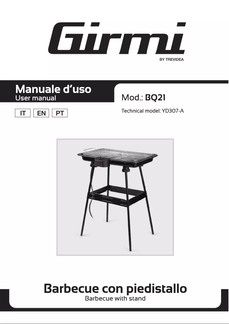 Page 1 de la notice Manuel utilisateur Girmi BQ21