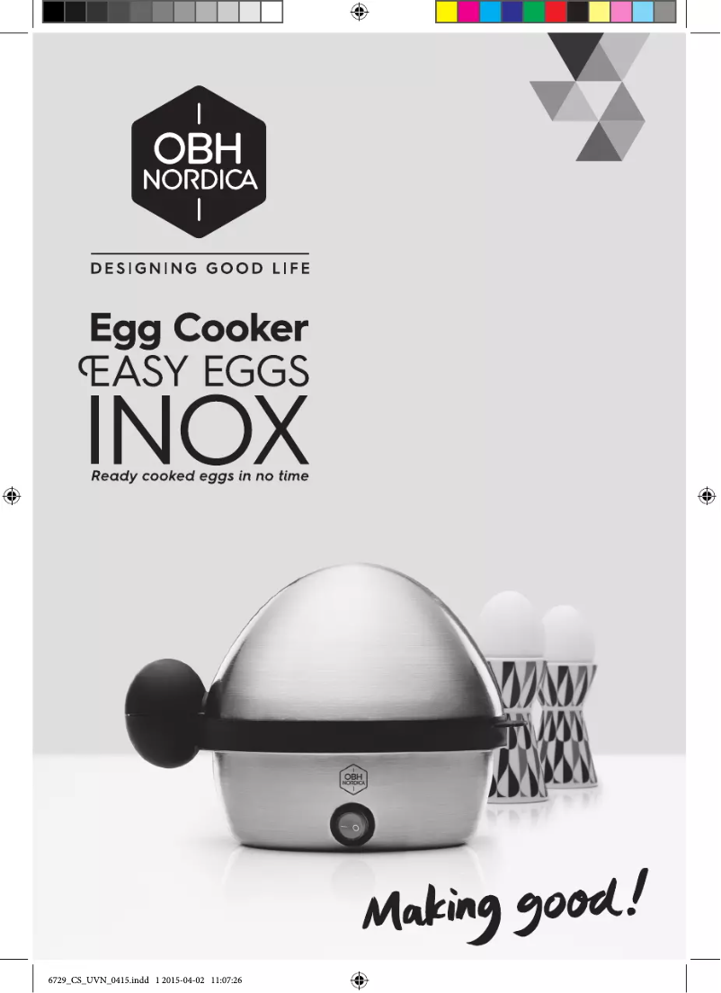 Page 1 de la notice Manuel utilisateur OBH Nordica Easy Eggs Inox