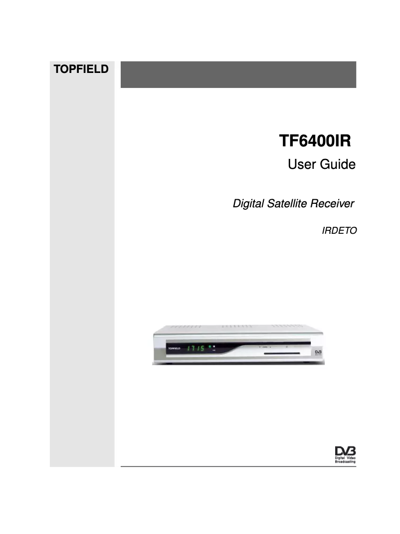 Image de la première page du manuel de l'appareil TF 6400 IR