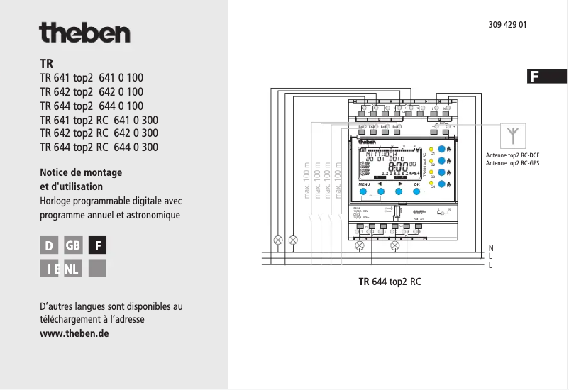 Image de la première page du manuel de l'appareil TR 642 top2 RC 24V