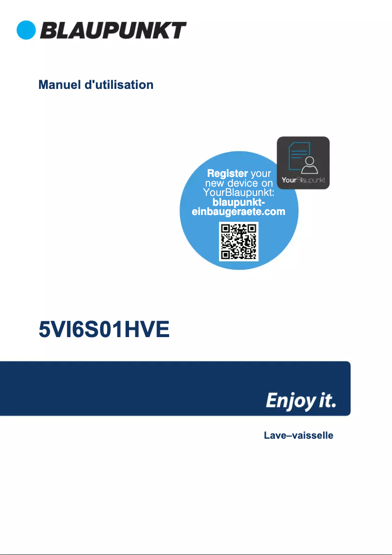 Page n°1 - Manuel utilisateur Blaupunkt 5VI6S01HVE
