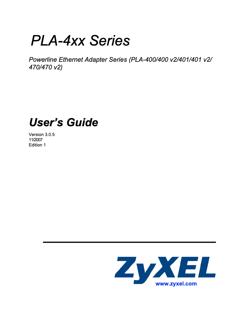 Image de la première page du manuel de l'appareil PLA-401