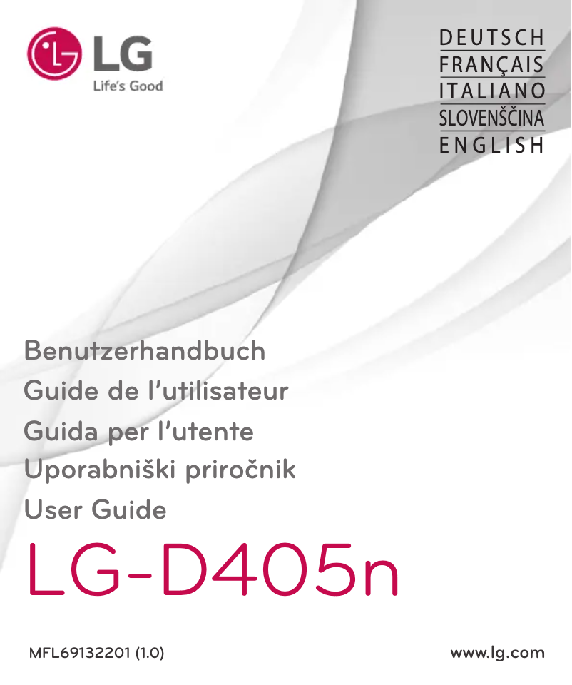 Page 1 de la notice Manuel utilisateur LG LG-D405N