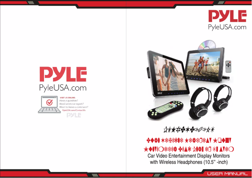 Page 1 de la notice Manuel utilisateur Pyle PLHRDVD101KT