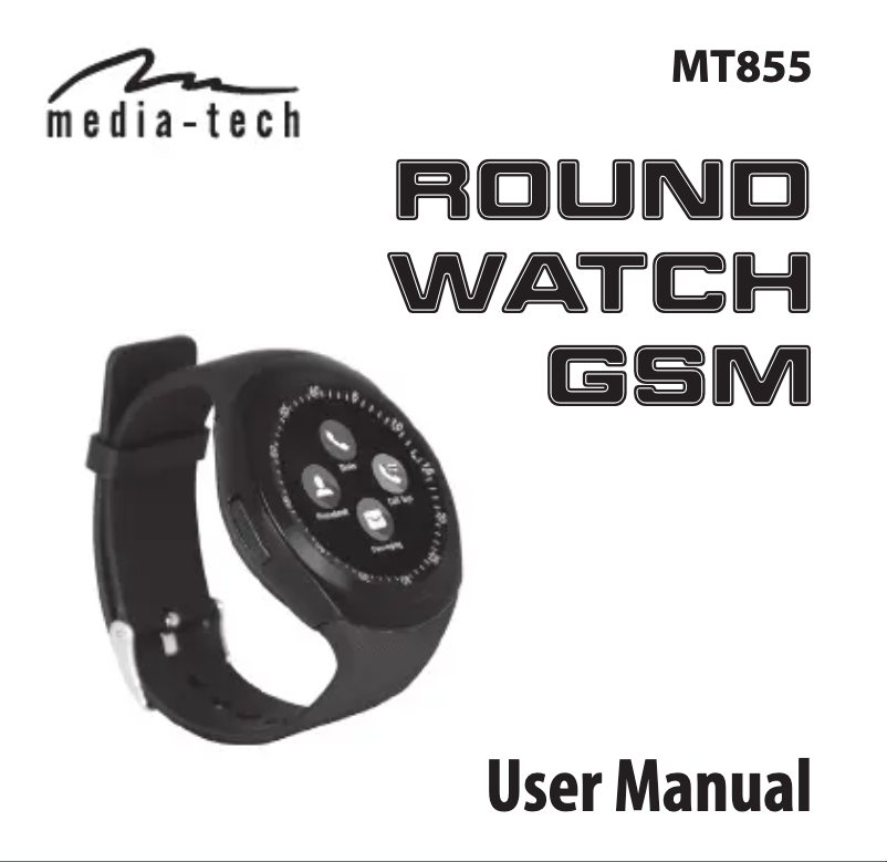 Page 1 de la notice Manuel utilisateur Media-Tech Round Watch GSM MT855