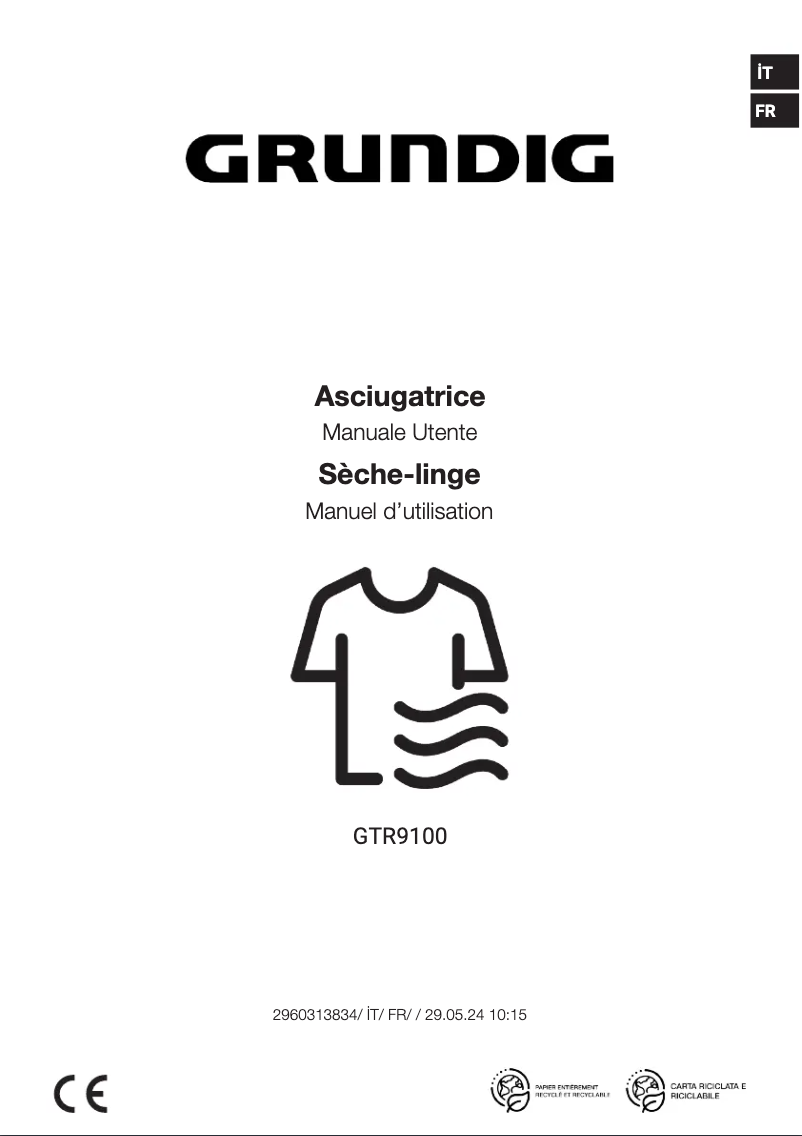 Image de la première page du manuel de l'appareil GTR9100