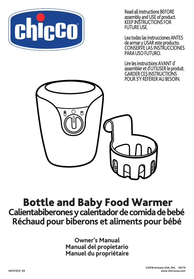 Image de la première page du manuel de l'appareil Bottle and Baby Food Warmer