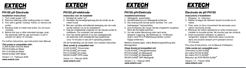 Image de la première page du manuel de l'appareil PH105