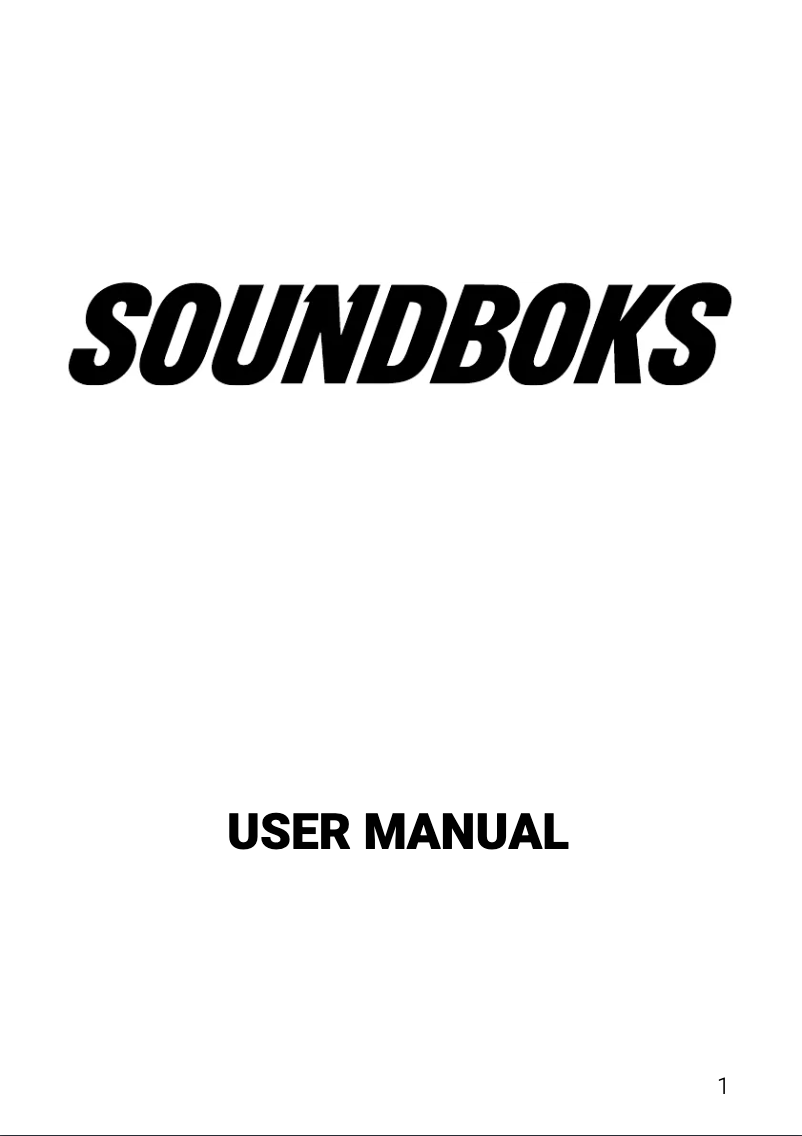 Page n°1 - Manuel utilisateur SOUNDBOKS The New Soundboks