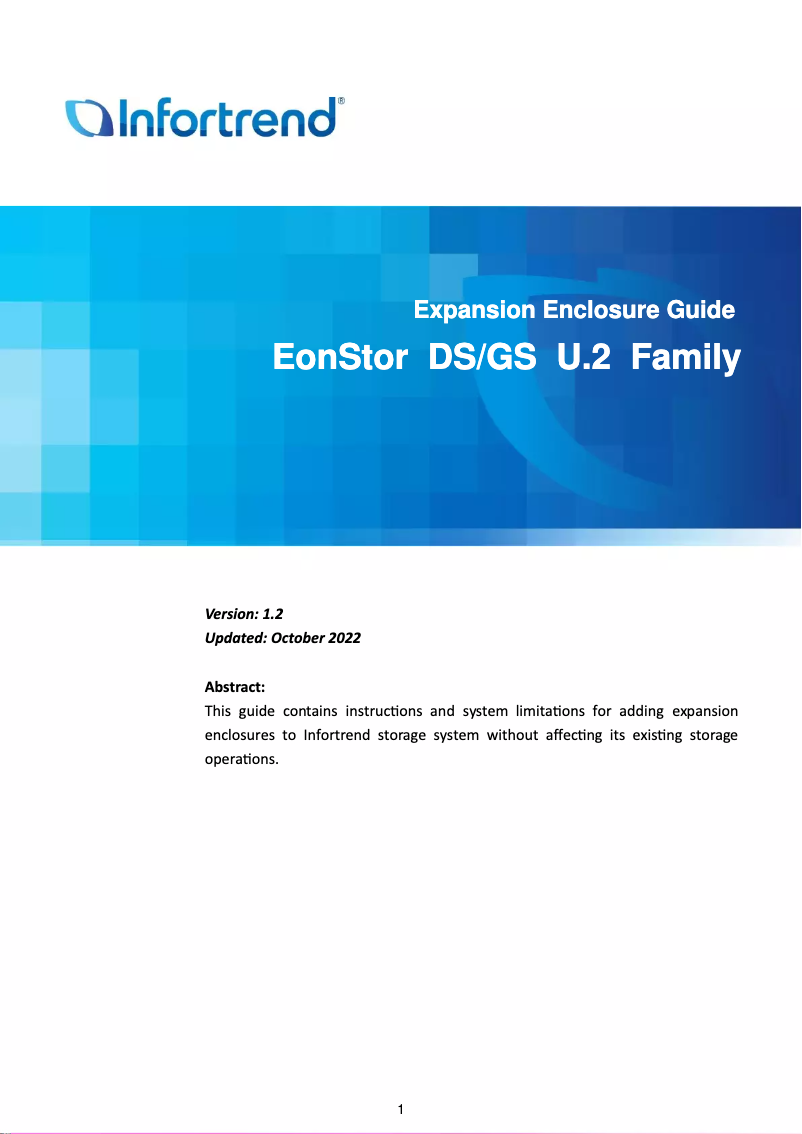 Image de la première page du manuel de l'appareil EonStor GSe 4024U