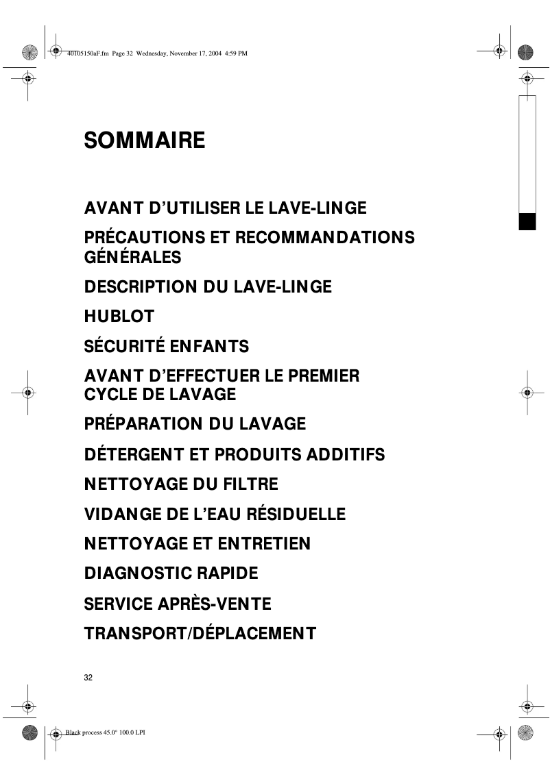 Page 1 de la notice Manuel utilisateur Bauknecht WAK 7560