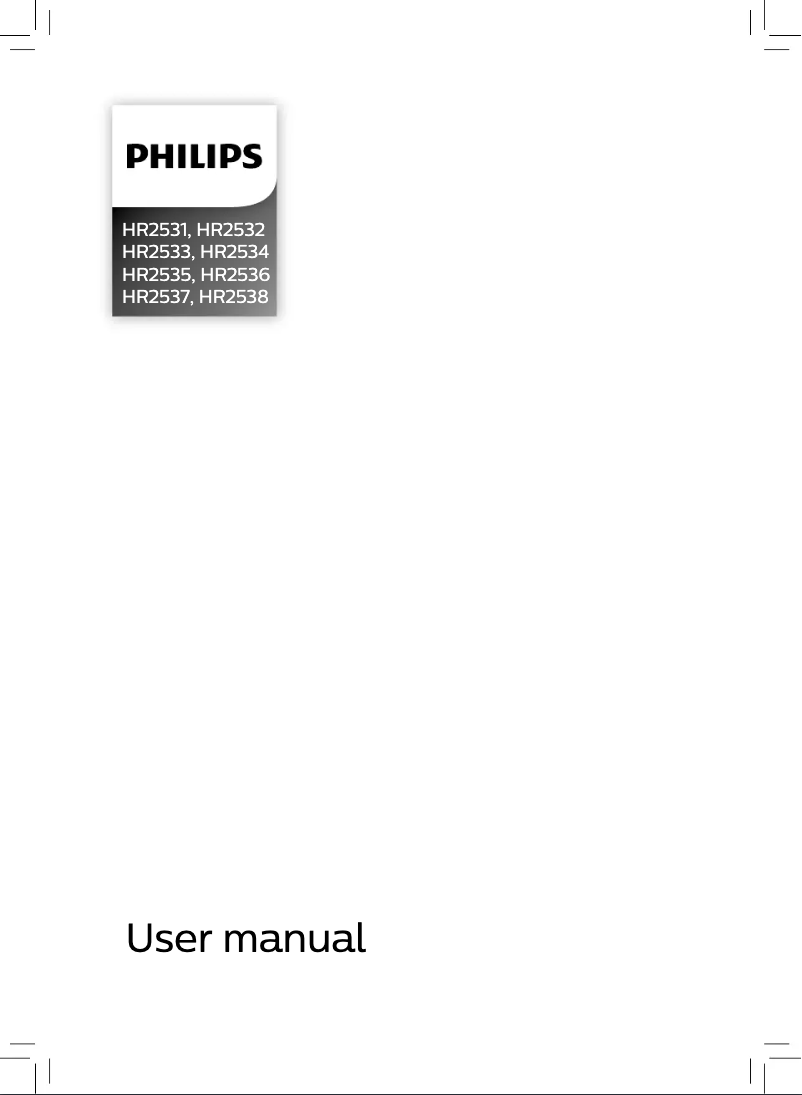 Page n°1 - Manuel utilisateur Philips Daily Collection HR2533