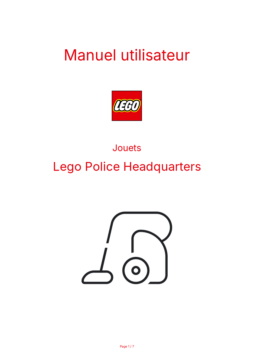 Image de la première page du manuel de l'appareil Police Headquarters