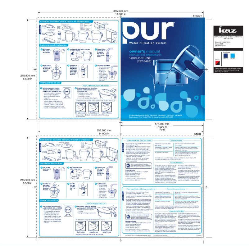 Page 1 de la notice Manuel utilisateur PUR CR-4000