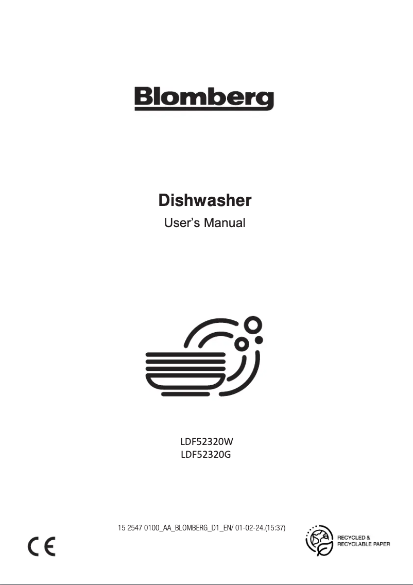 Page n°1 - Manuel utilisateur Blomberg LDF52320G