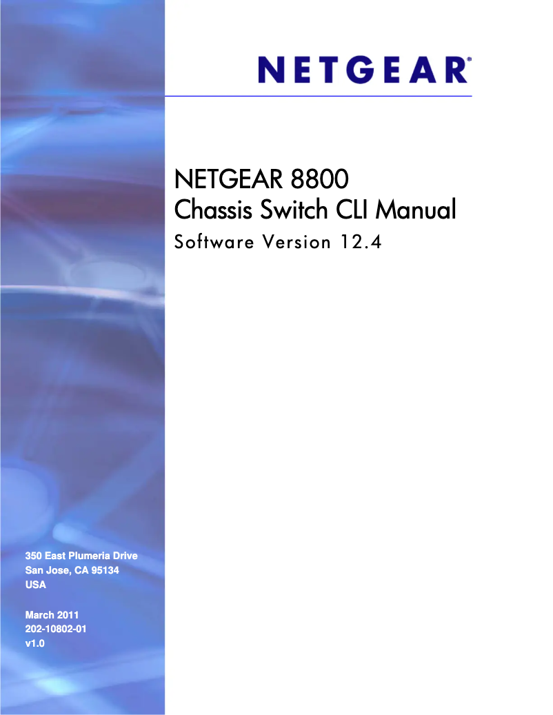 Page 1 de la notice Manuel utilisateur Netgear ProSafe XCM8810