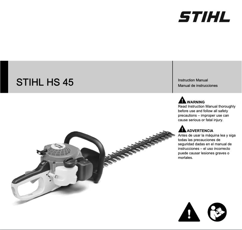 Page 1 de la notice Manuel utilisateur Stihl HS 45