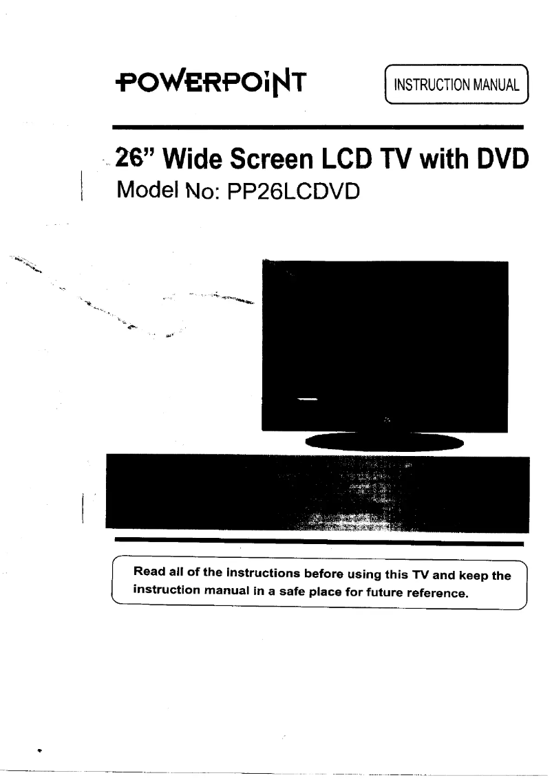 Page 1 de la notice Manuel utilisateur Powerpoint PP26LCDVD