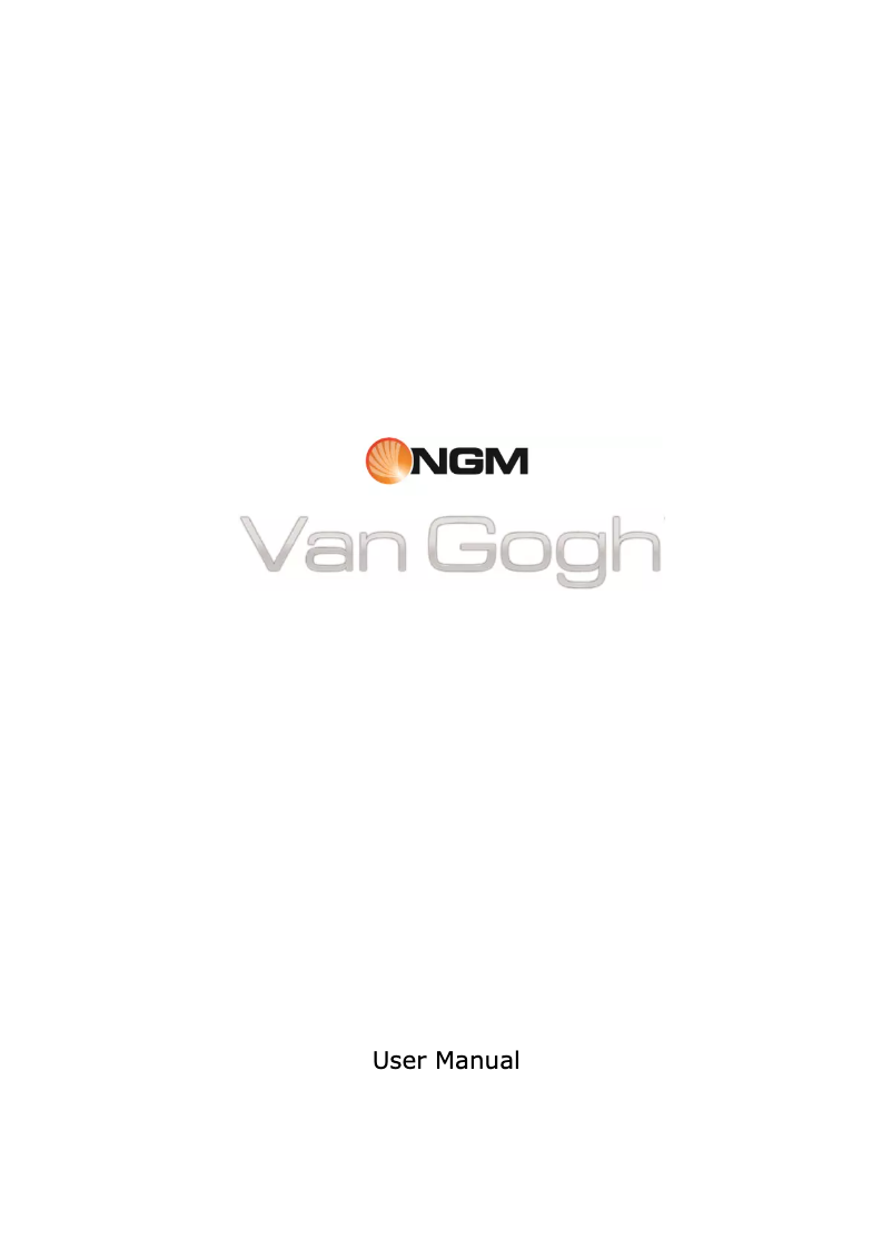 Page n°1 - Manuel utilisateur NGM Van Gogh