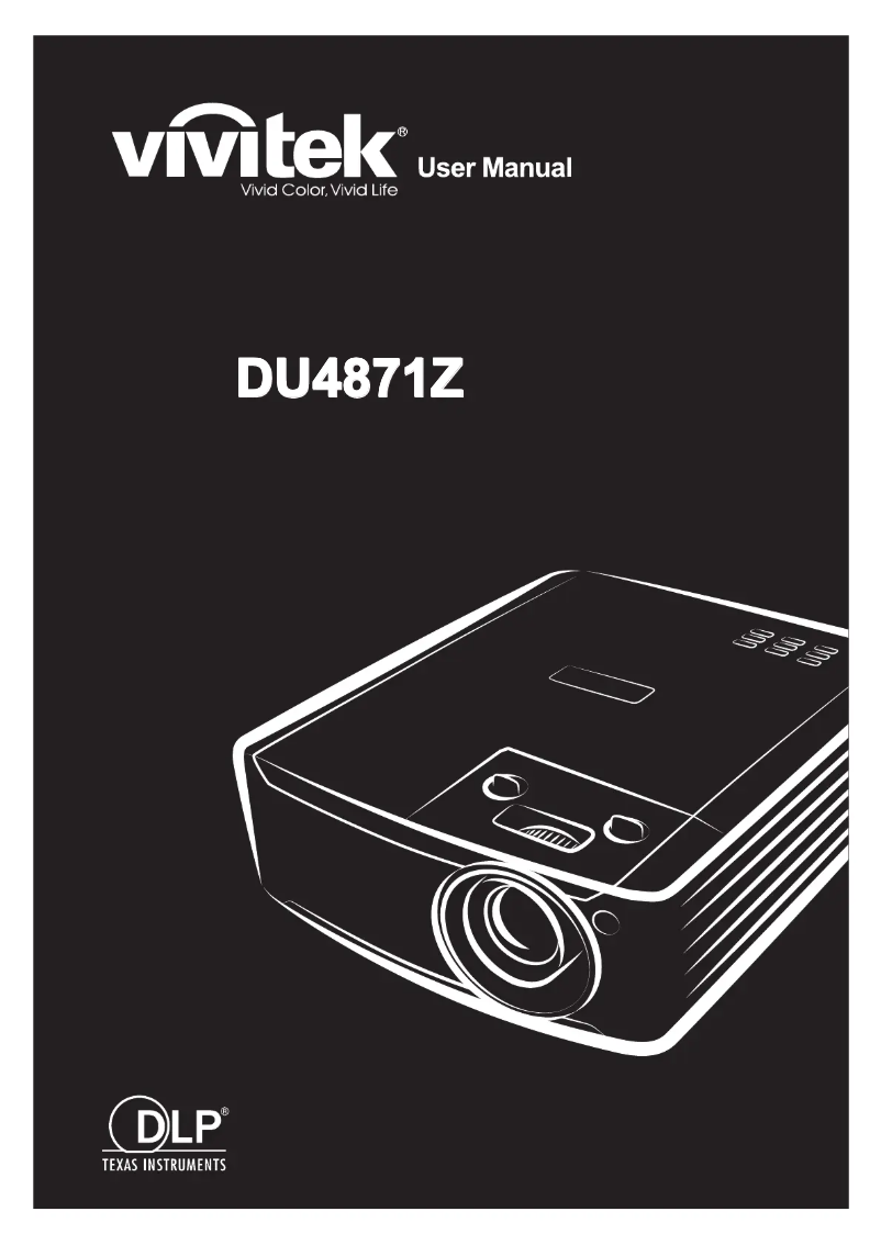 Page 1 de la notice Manuel utilisateur Vivitek DU4871Z