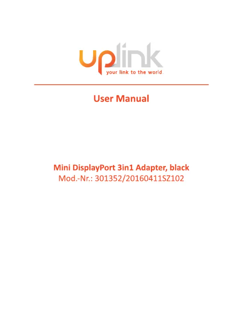 Page n°1 - Manuel utilisateur Uplink 301352