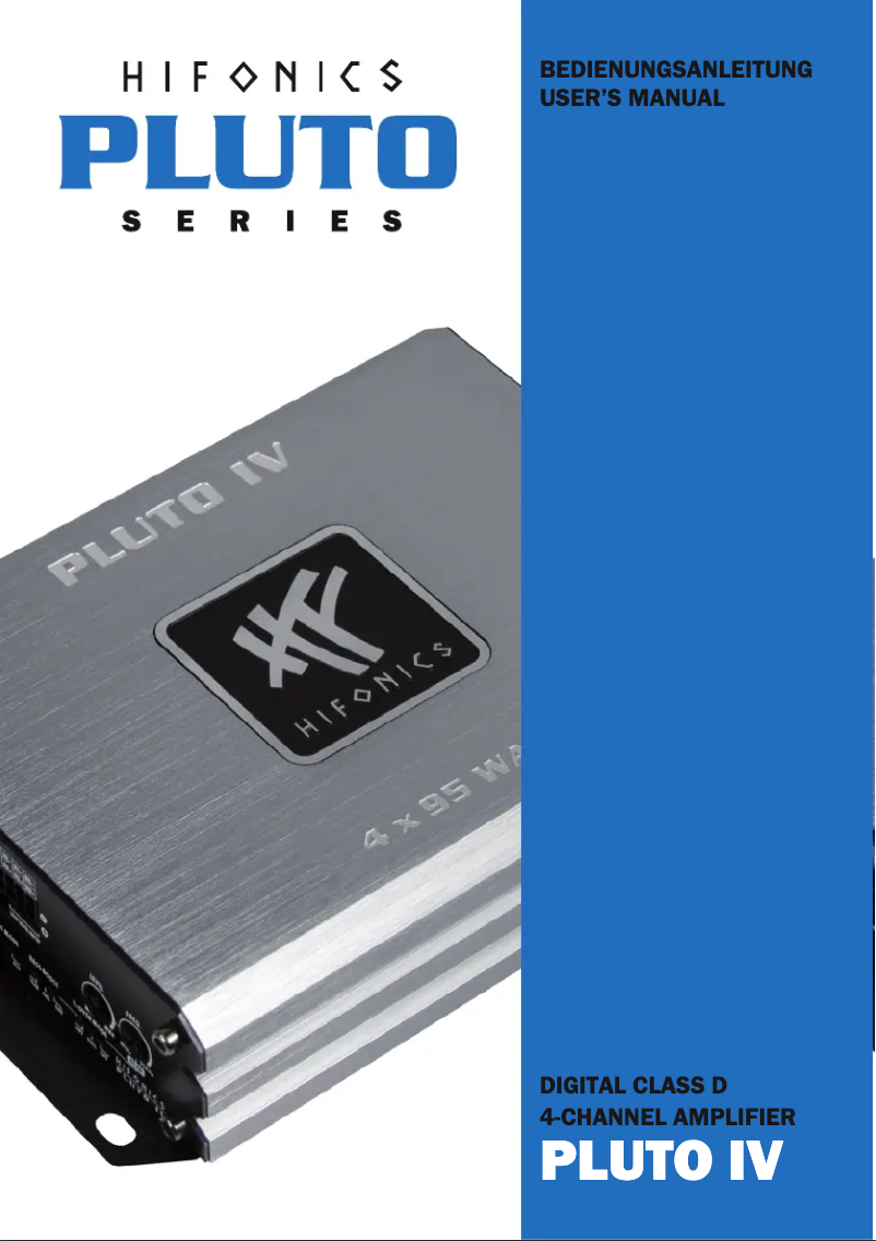 Page 1 de la notice Manuel utilisateur Hifonics Pluto IV