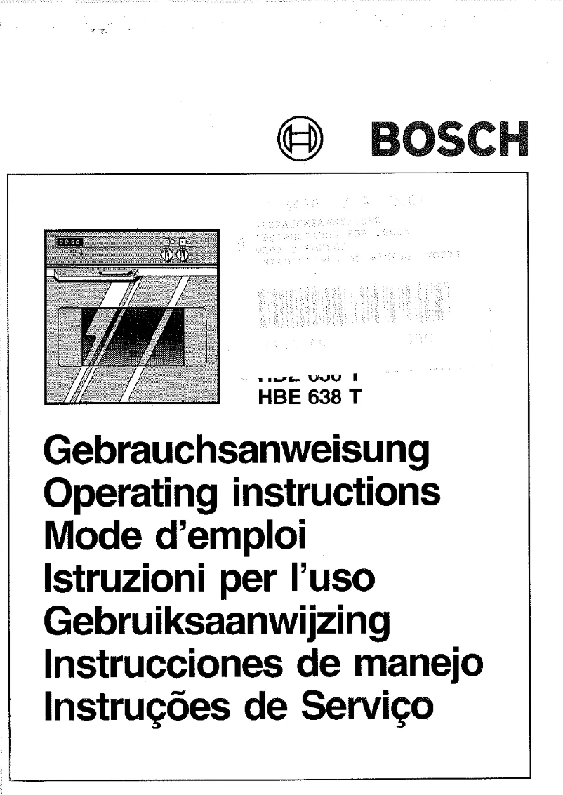 Page 1 de la notice Manuel utilisateur Bosch HBE638T