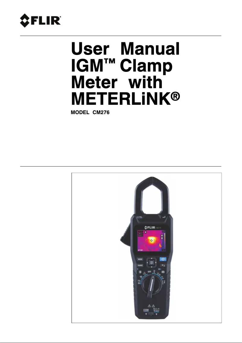 Page 1 de la notice Manuel utilisateur FLIR CM276