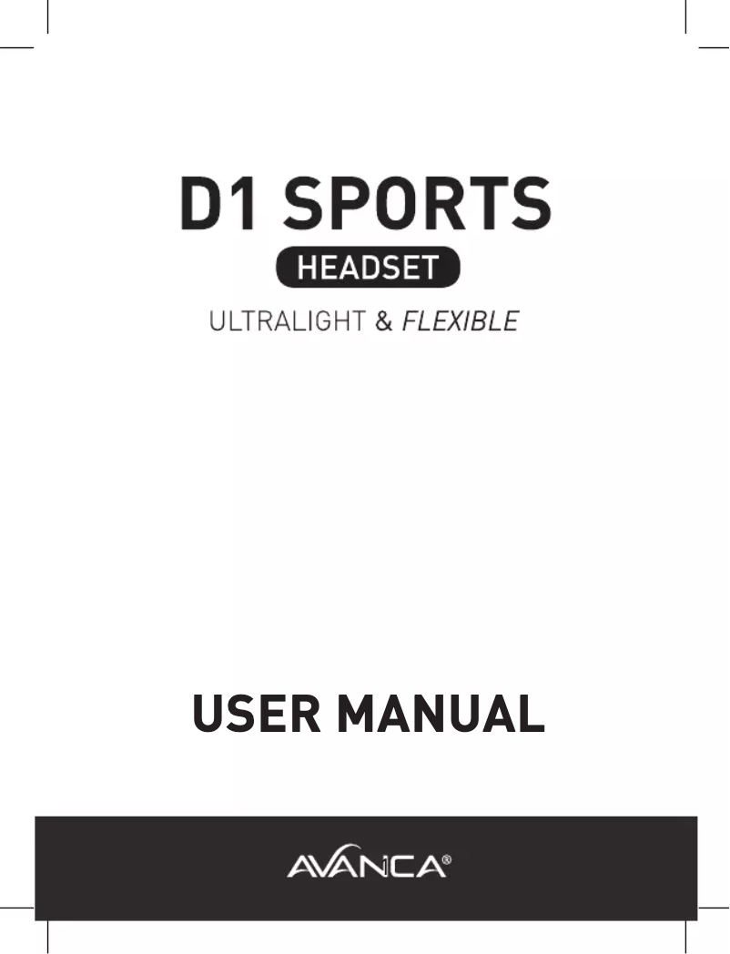 Image de la première page du manuel de l'appareil D1 Sports
