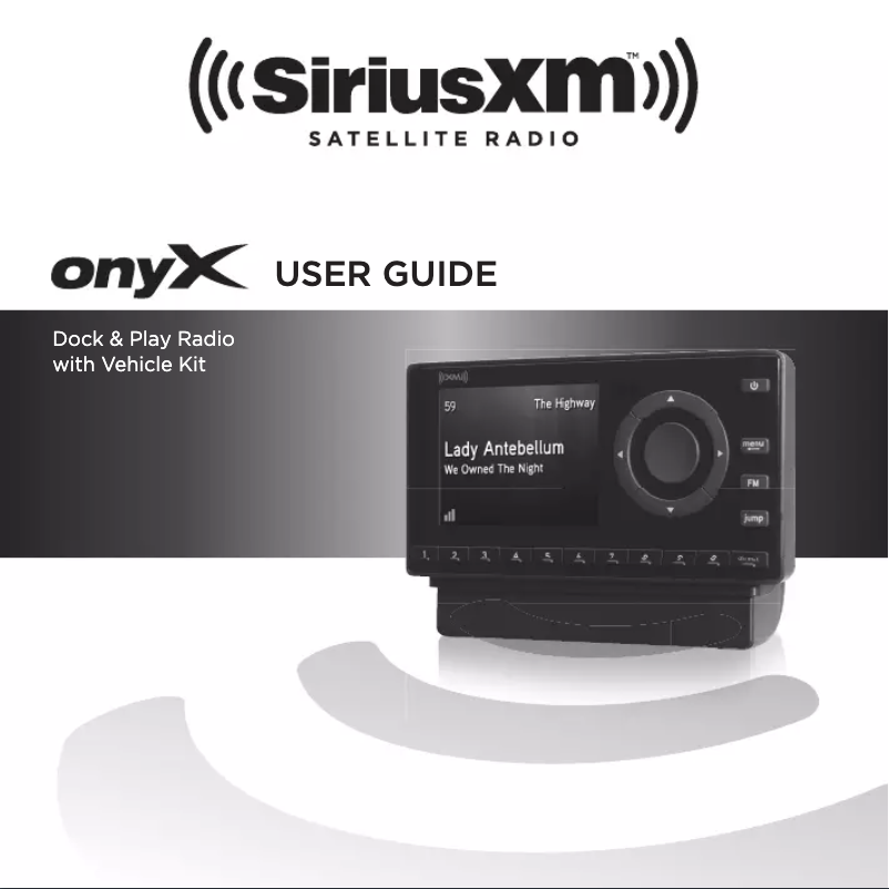 Page n°1 - Manuel utilisateur SiriusXM XDNX1V1