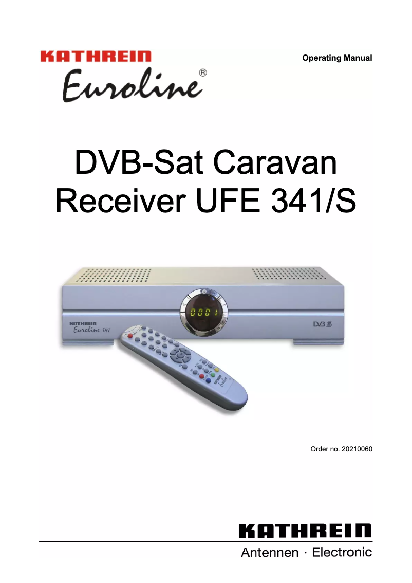 Page 1 de la notice Manuel utilisateur Kathrein UFE 341-S