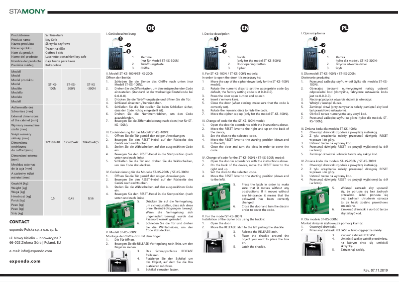Página 1 del manual Manual de usuario Stamony ST-KS-100N